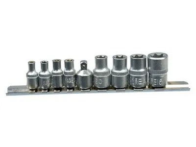 Produktbild von 9-Teiliger Torx-Steckschlüsselsatz E5-16,1/4&Amp;3/8 "Geko