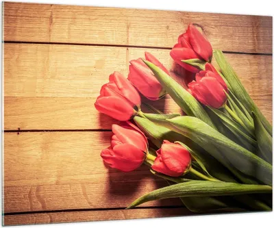 Produktbild von Bilder auf glas - Tulpen Blumenstrauß Sommer Garten - 100x70cm - Glasbilder - Wandbilder - Kunstdruck - Wanddekoration aus Glas - Glas Bilder - Wandbild auf Glas - GAA100x70-2867
