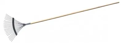 Zdjęcie produktu dla Levior Metalowe grabie druciane 45 cm z trzonkiem 160 cm