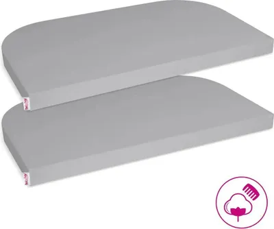 Produktbild von babybay Jersey Spannbetttuch Deluxe Doppelpack passend für Modell Boxspring XXL, grau