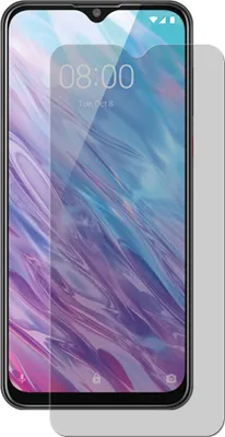 A screen protector is placed over a smartphone screen.