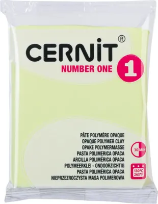 Produktbild von Cernit 6x Number One, Polymer-Modelliermasse, 56g, Gelb CE0900056731C