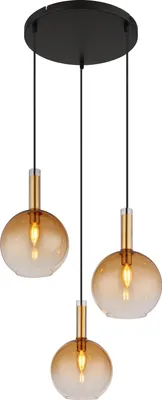 Produktbild von Globo Lighting Hängeleuchte Metall schwarz matt, 3x E14