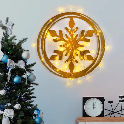 Immagine prodotto di Wallity, XMASGOLD - 020, scultura da parete, oro, 100 % METALLO, 62 x 56 cm