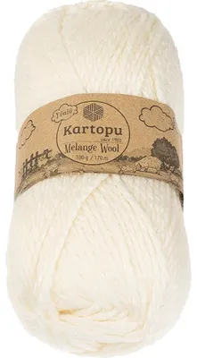 Obrázok produktu pre Priadza MELANGE WOOL - 100 g / 170 m - Krémová