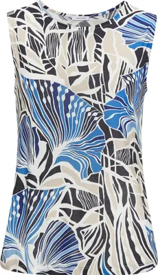Produktbild von LASCANA Tanktop blau-creme-sand bedruckt Größe 40/42