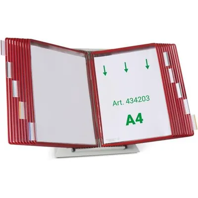 Produktbild von tarifold Sichttafelsystem 434203 DIN A4 rot mit 20 St. Sichttafeln