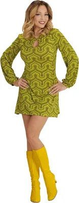 Produktbild von Kleid Groovy 70s Retro Wallpaper S