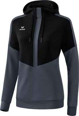 Produktbild von Erima Squad Kapuzensweat Damen - Schwarz / Slate Grey