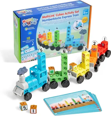 Productafbeelding van Learning Resources MathLink-kubussen Numberblocks Exprestrein - 6 jaar - Speeltrein - CBeebies speelgoed - Rekenspeelgoed - Cijferspeelgoed
