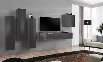 Image de Set Moderne Meuble-paroi Salon Support TV Set 5pcs Support TV