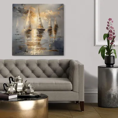 Produktbild von Wallity, KNV10273 - 7070, Dekoratives Leinwandgemälde, Mehrfarbig, Leinwand, 70 x 70 cm