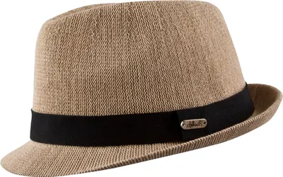 Chillouts knautschbarer verstellbarer Trilby Stoffhut in Strick-Optik in beige