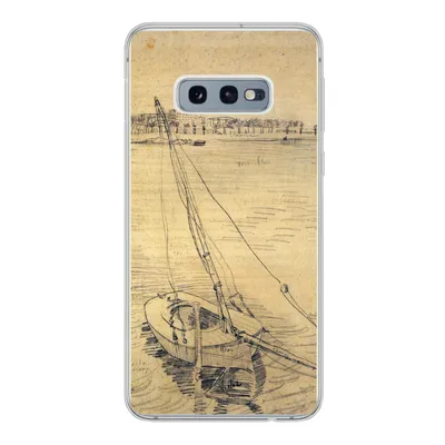 Produktbild von MuchoWow® Handyhülle Schutzhülle Hülle für Samsung Galaxy S10e Segelboot auf der Seine bei Asnières - Vincent van Gogh Silikon Softcase Handy Hülle - Handy