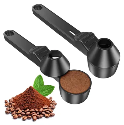 2er-Set Kaffeelöffel mit Trichter, Messlöffel 15 g, Kunststoff