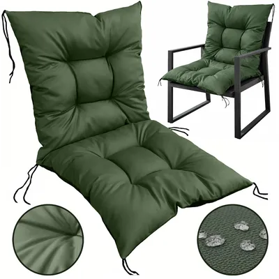 Image de Coussin de jardin 50 x 50 x 50 cm, vert, imperméable, en Codura, pour chaise longue