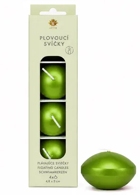 Obrázek produktu pro ARÔME Plovoucí svíčky, metalická zelená