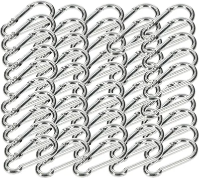 Zdjęcie produktu dla KOTARBAU® Zestaw 50 karabinczyków strazackich do lin 40x4mm Wytrzymale karabinczyki strazackie do lancuchów