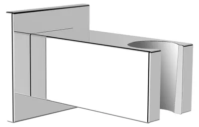 Immagine prodotto di LAUFEN Quadriga Coude de raccordement, avec support de douche, clapet anti-retour, saillie 69mm, 55x55mm, HF901169100000, HF901169100000