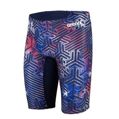 Produktbild von arena Kikko Jammer Schwimmhose Herren chlorbeständig, Farbe:Blau, Größe:4