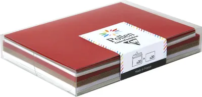 Produktbild von Pollen by Clairefontaine Karten-Set Sortierung Weihnachten 20 Karten + 20 Umschläge