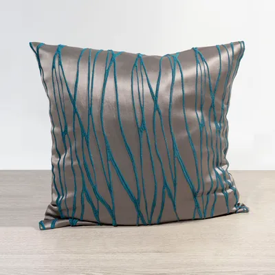 Produktbild von Kissen von Lysel - blau Obella 38x38, reines Polyester Dekokissen