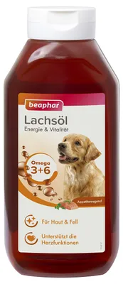 Produktbild von beaphar - Lachsöl Für Hunde Und Katzen - Energie Und Vitalität - Ideal Für Eine Barf-Ernährung Geeignet - Unterstützt Herz, Haut Und Fell - Mit Omega