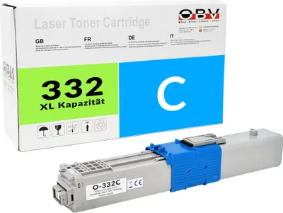 Produktbild von Kompatibler Toner für OKI C332dn MC363dn ersetzt 46508711 Cyan - ca. 3.000 Seiten