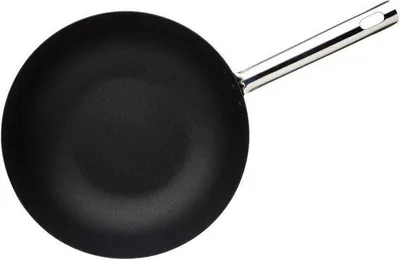 Produktbild von 24cm Wok schwarz Antihaftbeschichtung Koolstofstaal