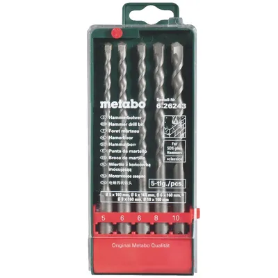 Produktbild von Metabo SDS-plus Classic-Bohrersatz 5-tlg. Ø 5, 6, 6, 8, 10 mmL=160 mm