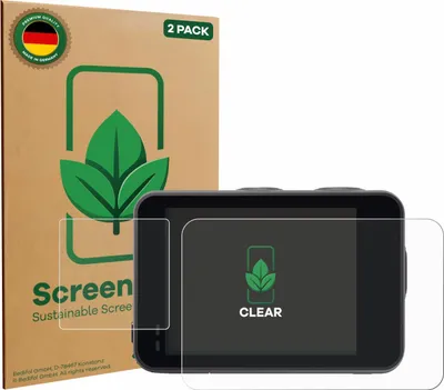 Produktbild von 2x ScreenLeaf Schutzfolie für Akaso Brave 7 nachhaltiger Displayschutz Display Schutz Folie Klar Transparent