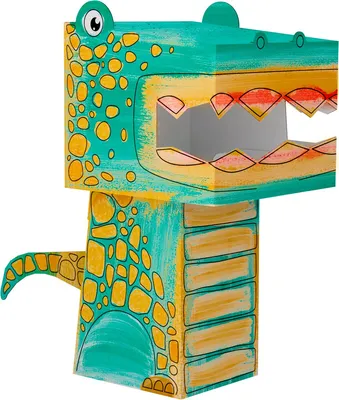 Zdjęcie produktu dla Kolorowanka 3D do złożenia dinozaur Tyranozaur Monumi Cube Head 5+