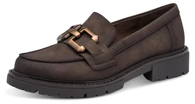 Produktbild von Jana Damen Loafer ohne Absatz Elegant Vegan, Mocca Suede, 36