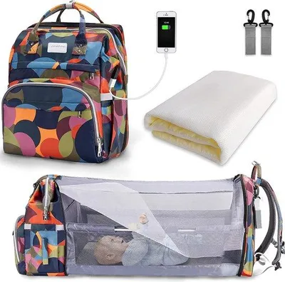 Produktbild von Famanu Wickeltasche - stilvoll, praktisch, wasserabweisend - für Neugeborene
