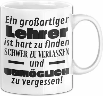 Produktbild von Lehrer Abschied Geschenk Tasse Abschiedsgeschenk für Lehrer Hart Zu Finden Schwer Zu Verlassen (Weiß)