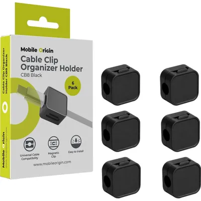 Immagine prodotto di 6 organizer per cavi magnetici, modello Mobile Origin CB8, colore nero