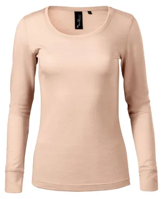 Obrázok produktu pre Malfini – dámske tričko „Premium Rise“ z merino vlny s dlhými rukávmi PP11509 (M) (krémová farba)