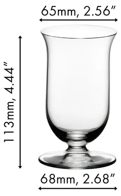 Zdjęcie produktu dla RIEDEL 6416/80, Przezroczysty, Kryształowe, Szkło, 1 szt., Owalny, 0,189 ml, 113 mm