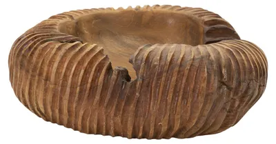 Produktbild von Ablageschale Garit aus recyceltem, geschnitztem Teakholz 37x40x16 cm — Unikat