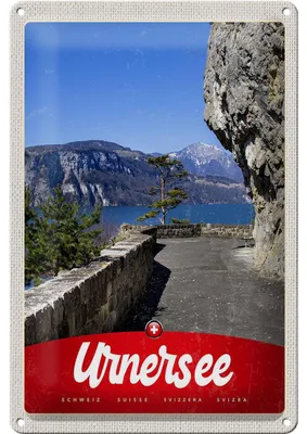 Produktbild von Blechschild Reise 20x30cm Urnersee Schweiz Europa Gebirge Urlaub