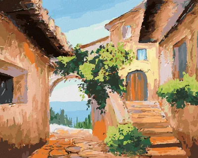 Produktbild von Zuty - Malen nach Zahlen - KLEINES HAUS AM MEER, 40x50 cm, ohne Keilrahmen