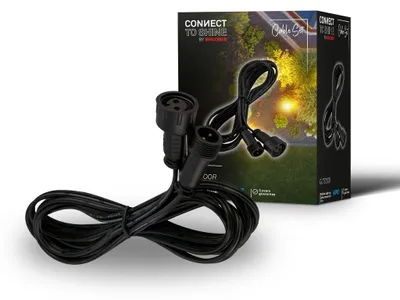 Produktbild von Briloner Connect to Shine Kabelverlängerung 1m Erweiterung 1m 12V IP67 Schwarz - Verlängerung Garten Terrasse