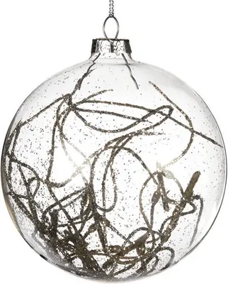 Produktbild von Goodwill Weihnachtskugel Glas-Silberzweige D 10 cm Vorteilspack mit 2 Stück