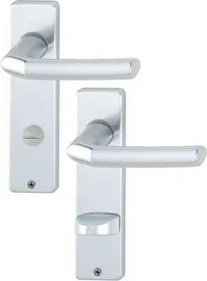 Produktbild von HOPPE Bad-/WC-Kurzschild-Garnitur Birmingham  Aluminium Natur 1117/202KP/AP - 3147489