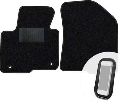 Produktbild von moto-MOLTICO Vorne Fußmatten Auto Velours Autoteppiche Schwarz Automatten Set 2-teilig passend für Kia Carens 2013-2018