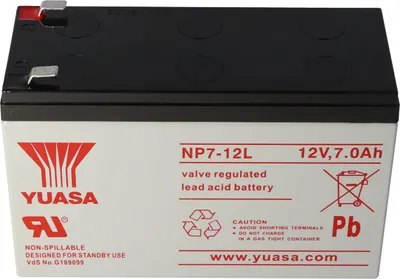 Produktbild von YUASA NP7-12L Akku Blei PB 12 Volt 7000mAh mit 6,3mm Kontakten