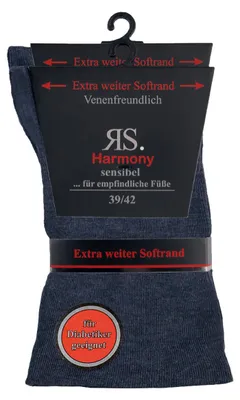 Produktbild von RS Harmony 2er-Pack Strumpf ohne Gummi jeansblau