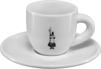 Obrázek produktu pro Bialetti Y0TZ097, Samostarný, 0,08 l, Bílá, Porcelán, Káva, Kulatý