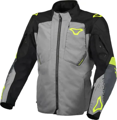 Immagine prodotto di Giacca impermeabile da moto Macna Notch, grigio/nero/giallo, XL