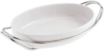 Immagine prodotto di Sambonet New Living Versilbert/Porzellan Auflaufform ov.44x27 55401L44